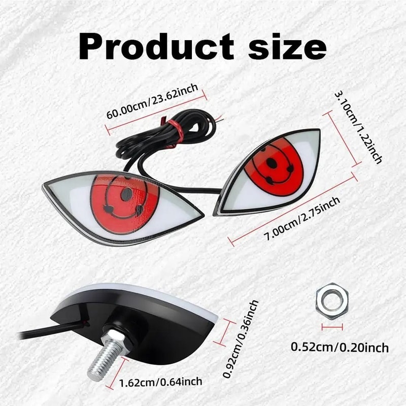 Motorcycle Devil Eyes LED License Plate Lights 5