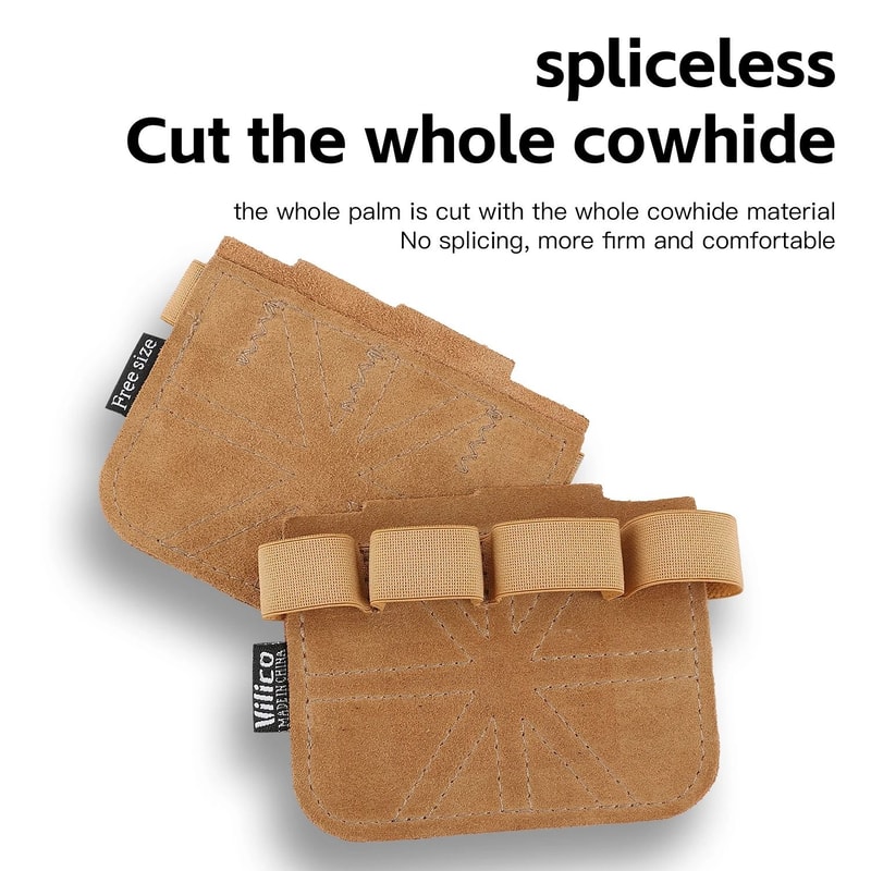 Cowhide Weightlifting And Palm Protection Grips 4