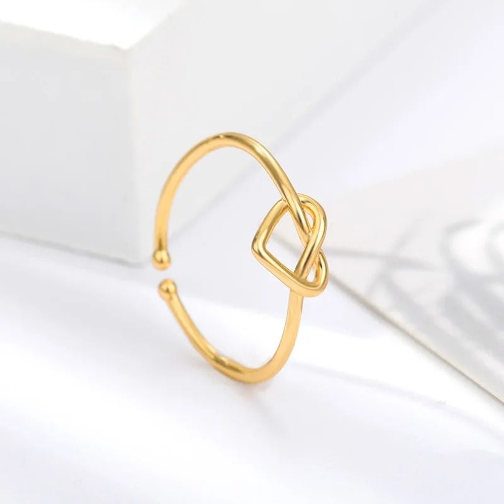 Stainless Steel Heart Couple Ring 2