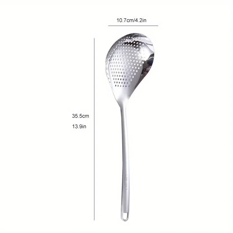 Heavy Duty Stainless Steel Skimmer And Colander Spoon 5