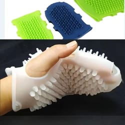 silicone dual action massage and bath glove