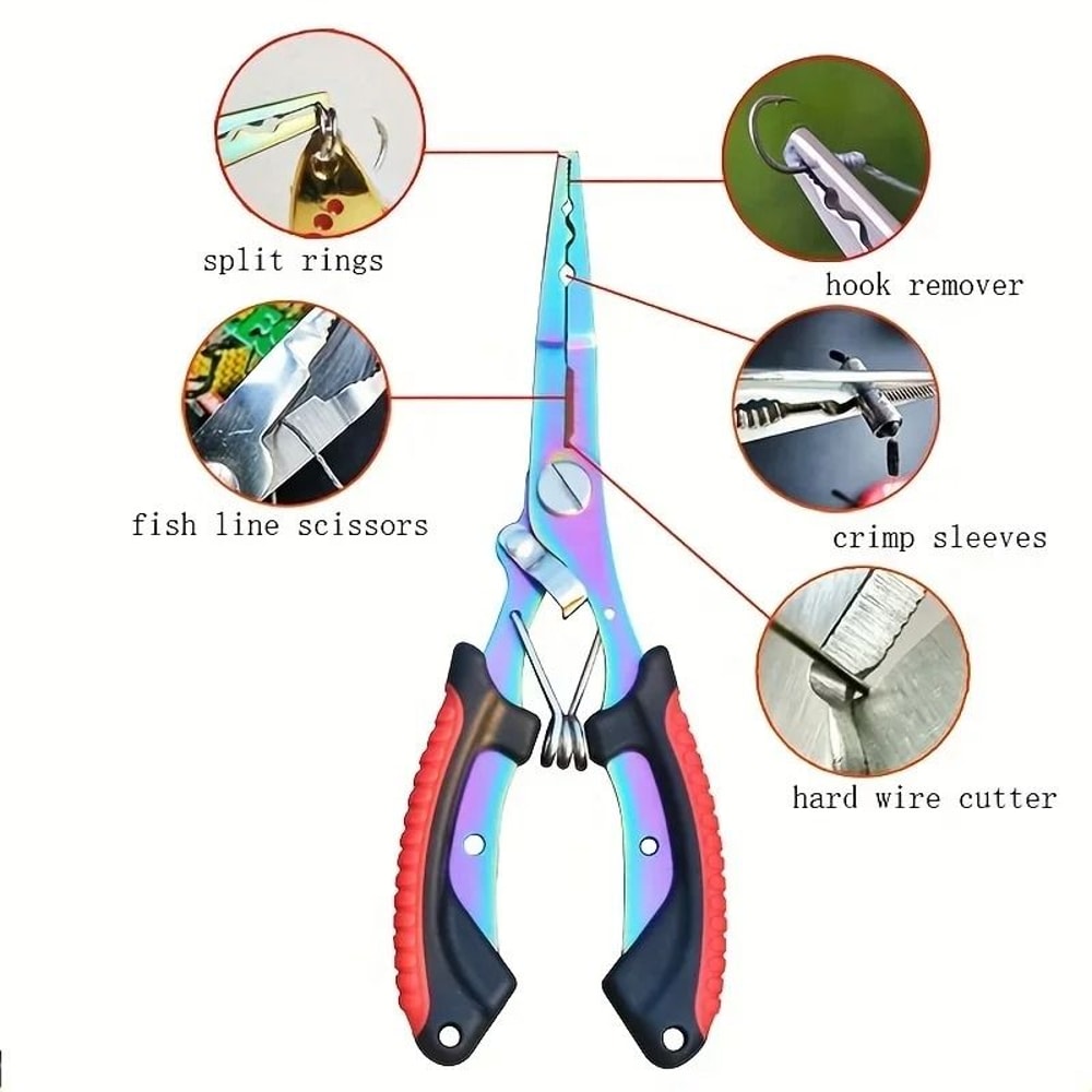 Titanium Coated Stainless Steel Multifunctional Fishing Pliers 2