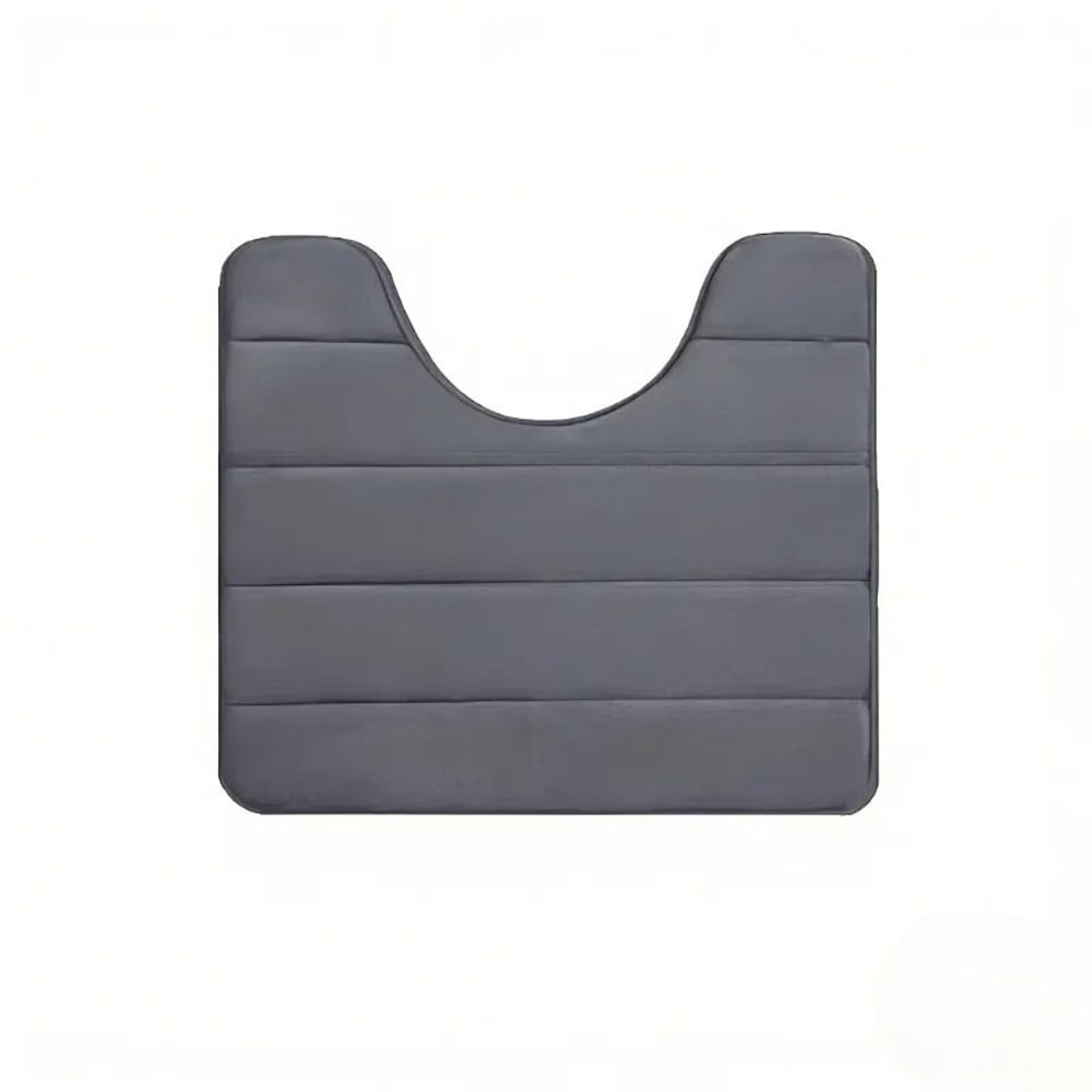U Shaped Absorbent Memory Foam Toilet Mat 5