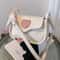 Retro Heart Detailed Saddle Shoulder Bag 0