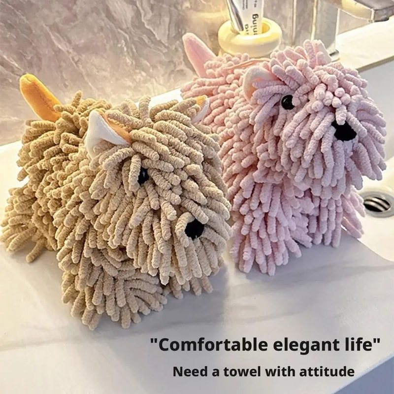 Adorable Puppy Shaped Hanging Hand Towel 1