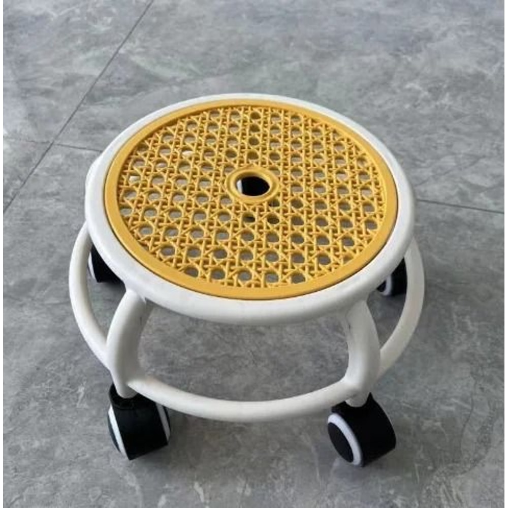 Silent Rotating Circular Rolling Stool 5