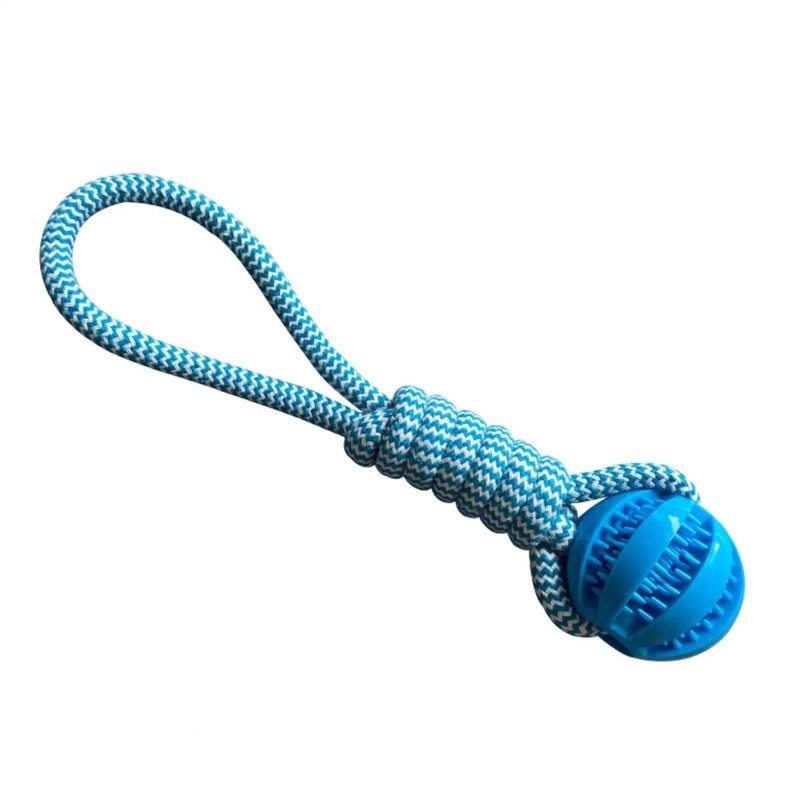 Interactive Rubber Dog Treat Ball With Rope 7