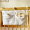 Cotton Double Pouch Baby Crib Storage Bag 1