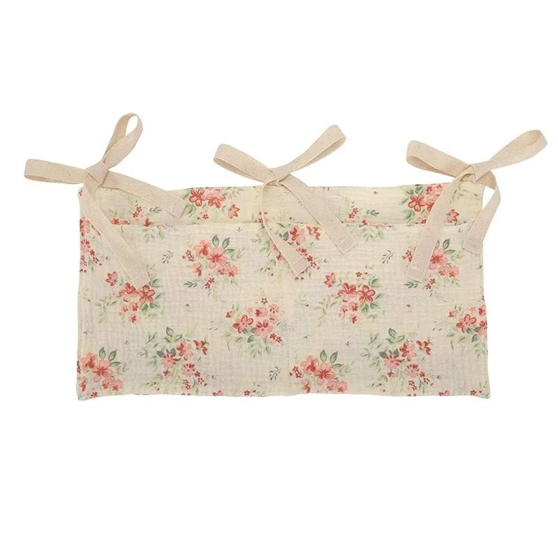Cotton Double Pouch Baby Crib Storage Bag 6