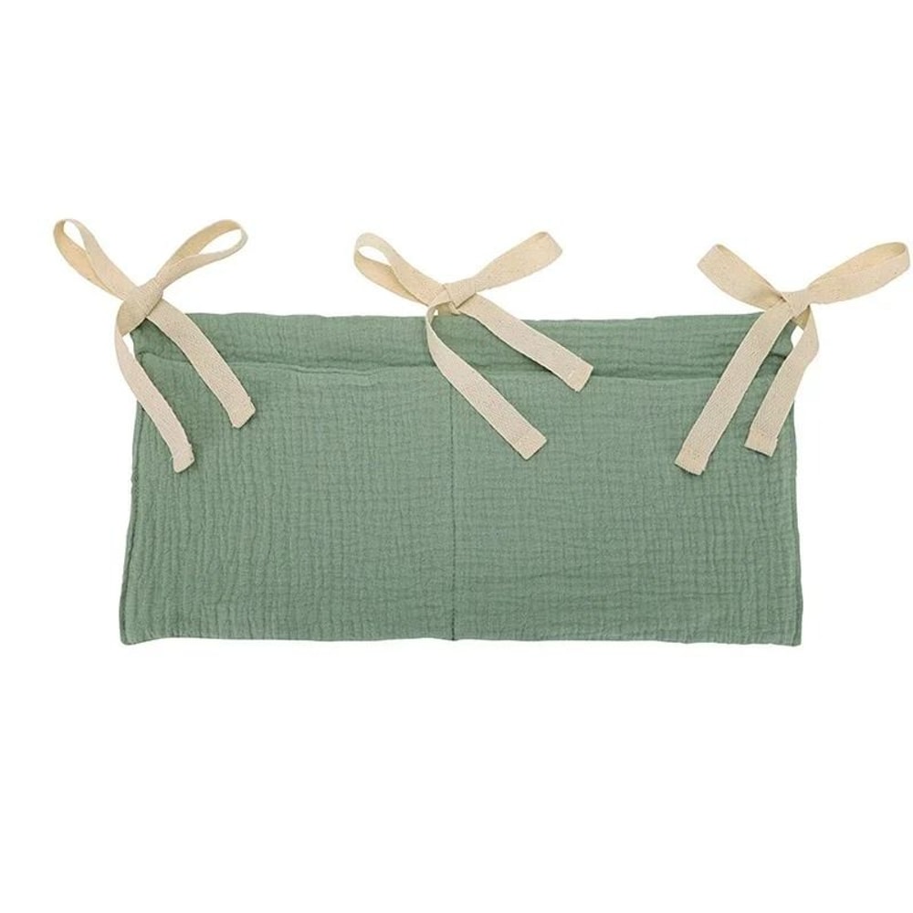 Cotton Double Pouch Baby Crib Storage Bag 8