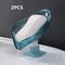 2 Pack Leaf Design Self Draining Soap Box 0