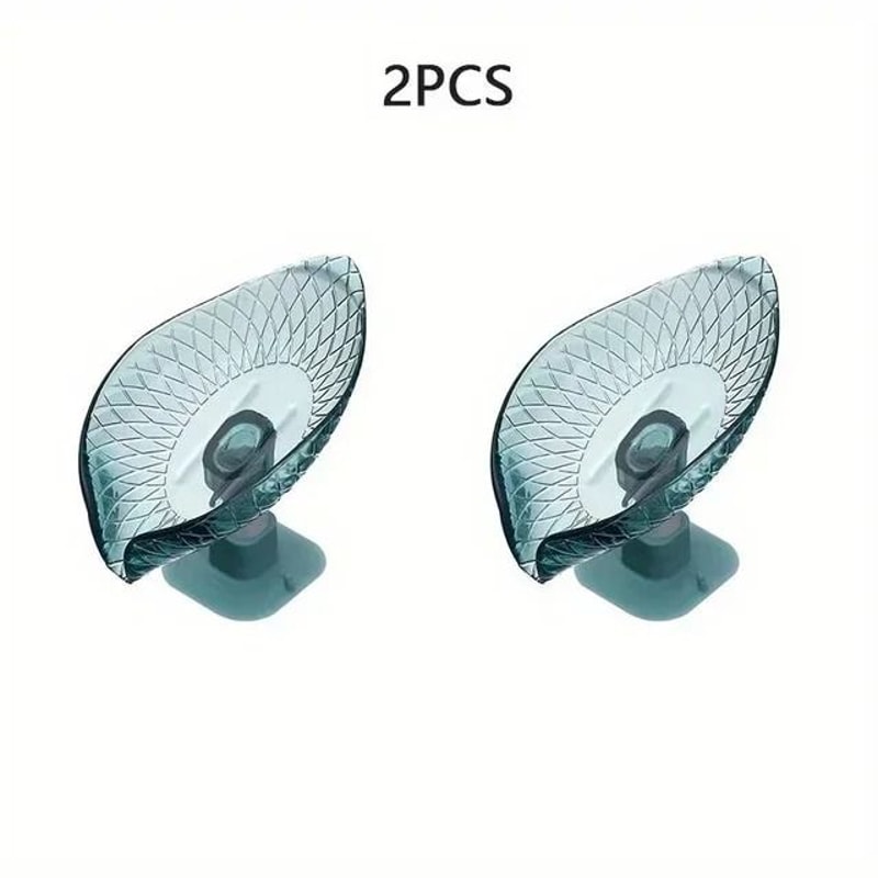 2 Pack Leaf Design Self Draining Soap Box 7