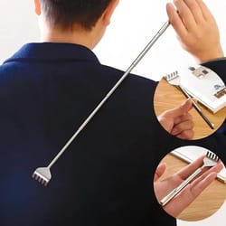 telescopic extendable metal back scratcher