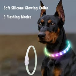 ultra bright usb rechargeable glowing pet safety collar