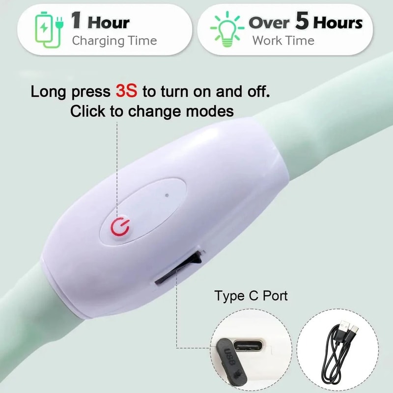Ultra Bright USB Rechargeable Glowing Pet Safety Collar 3