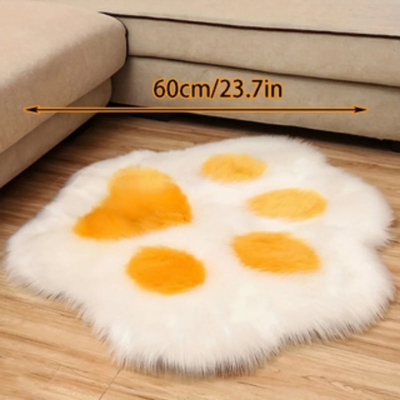 Ultra Soft Plush Cat Paw Decorative Floor Mat 6