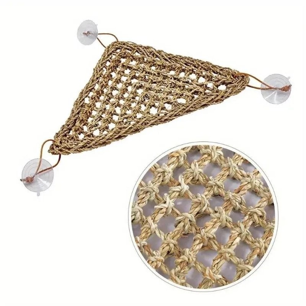 Natural Woven Seaweed Reptile Hammock Swing 3