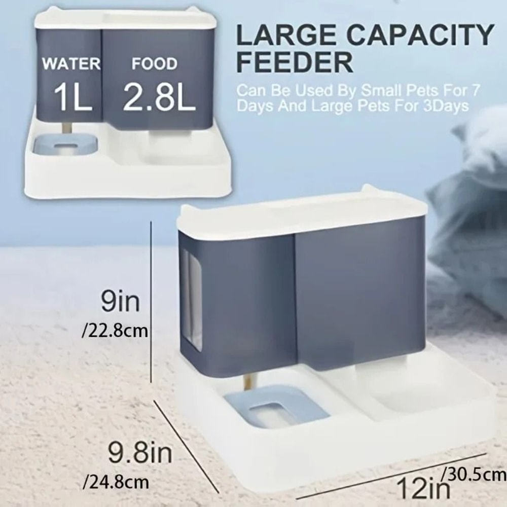 2 In 1 Automatic Pet Gravity Feeder And Waterer 2