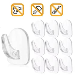 heavy duty transparent universal adhesive hooks
