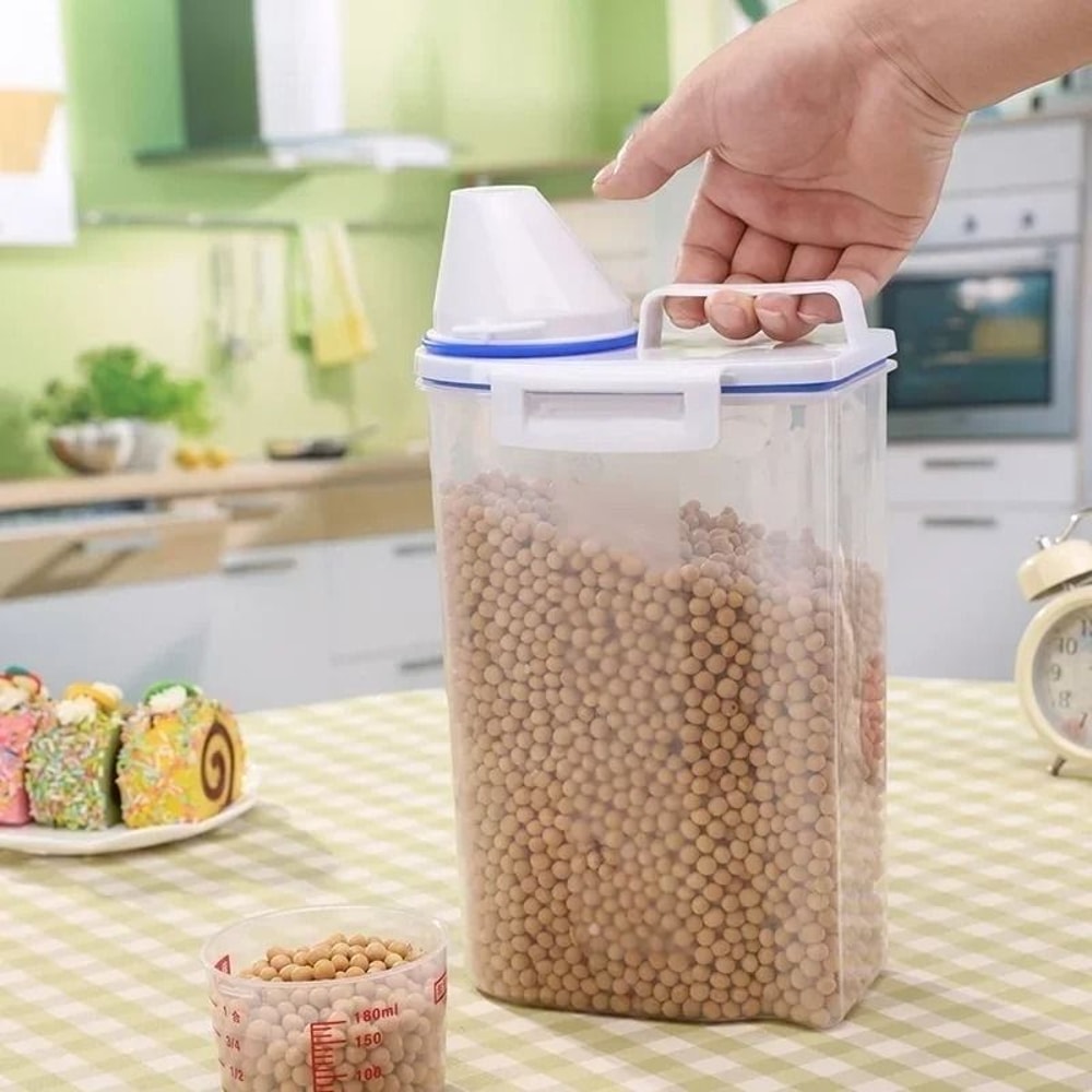 Airtight Transparent Grain And Cereal Storage Dispenser 1