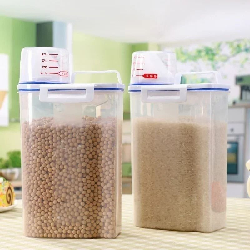 Airtight Transparent Grain And Cereal Storage Dispenser 4