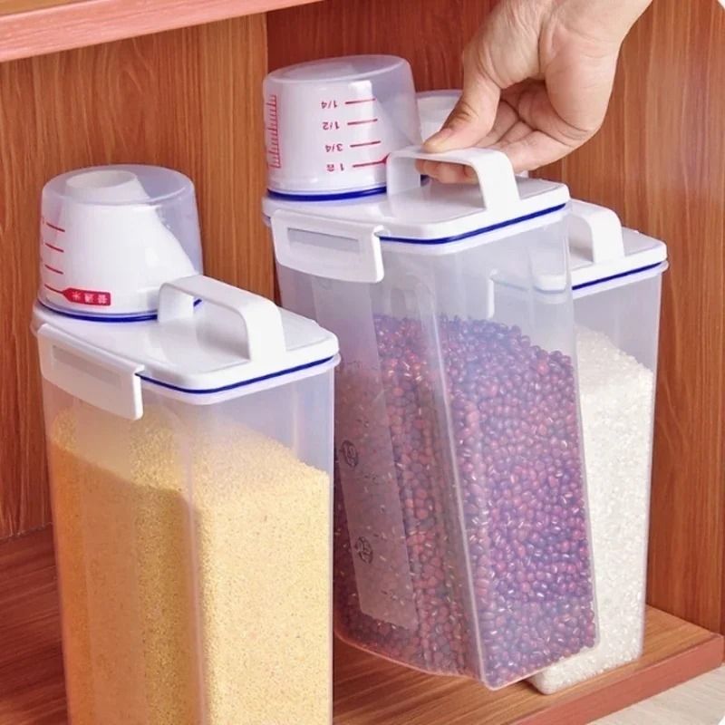 Airtight Transparent Grain And Cereal Storage Dispenser 5