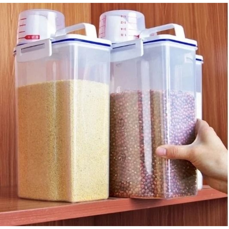 Airtight Transparent Grain And Cereal Storage Dispenser 6