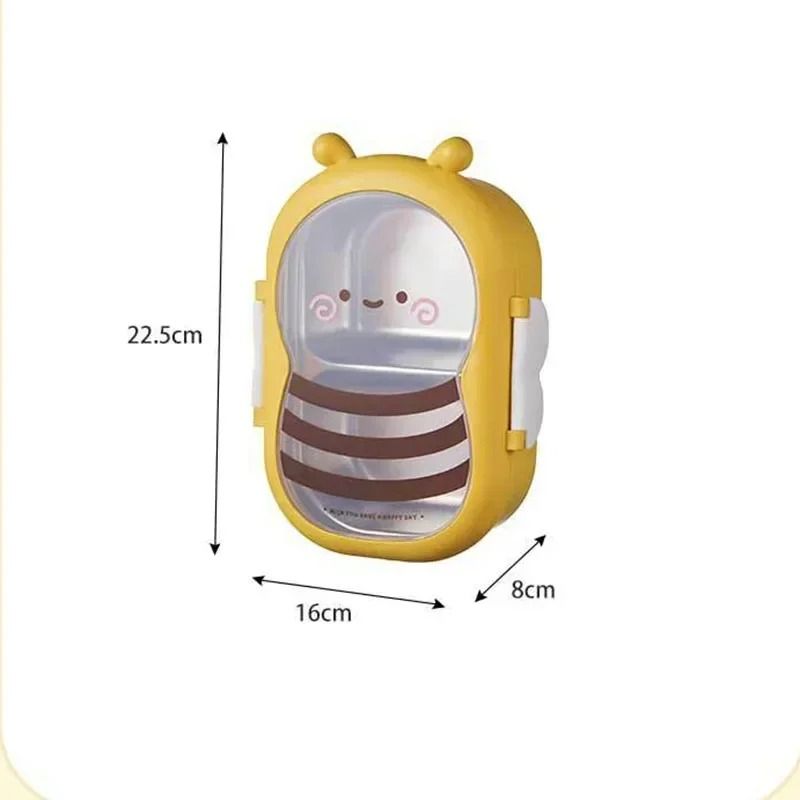Insulated Bee Shape Stainless Steel Bento Box 5
