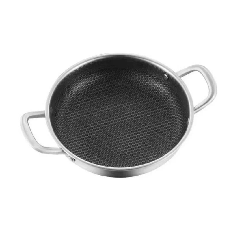 Professional Honeycomb Nonstick Stainless Steel Wok 6