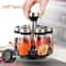 High Clarity Rotating Glass Spice And Seasoning Set 3