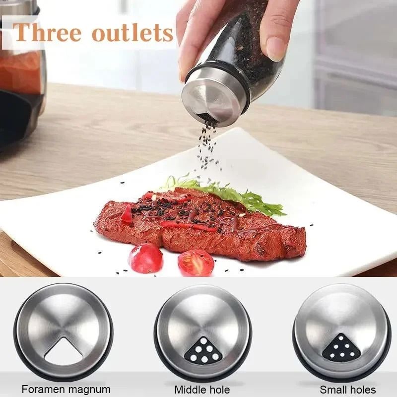 High Clarity Rotating Glass Spice And Seasoning Set 5