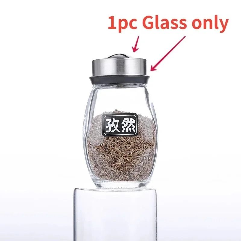 High Clarity Rotating Glass Spice And Seasoning Set 6