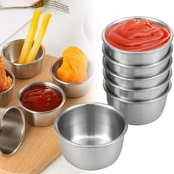 premium 304 stainless steel mini dipping and seasoning cups