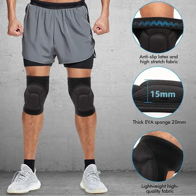 High Resilience 15mm Thick Anti Collision Utility Knee Pads 4
