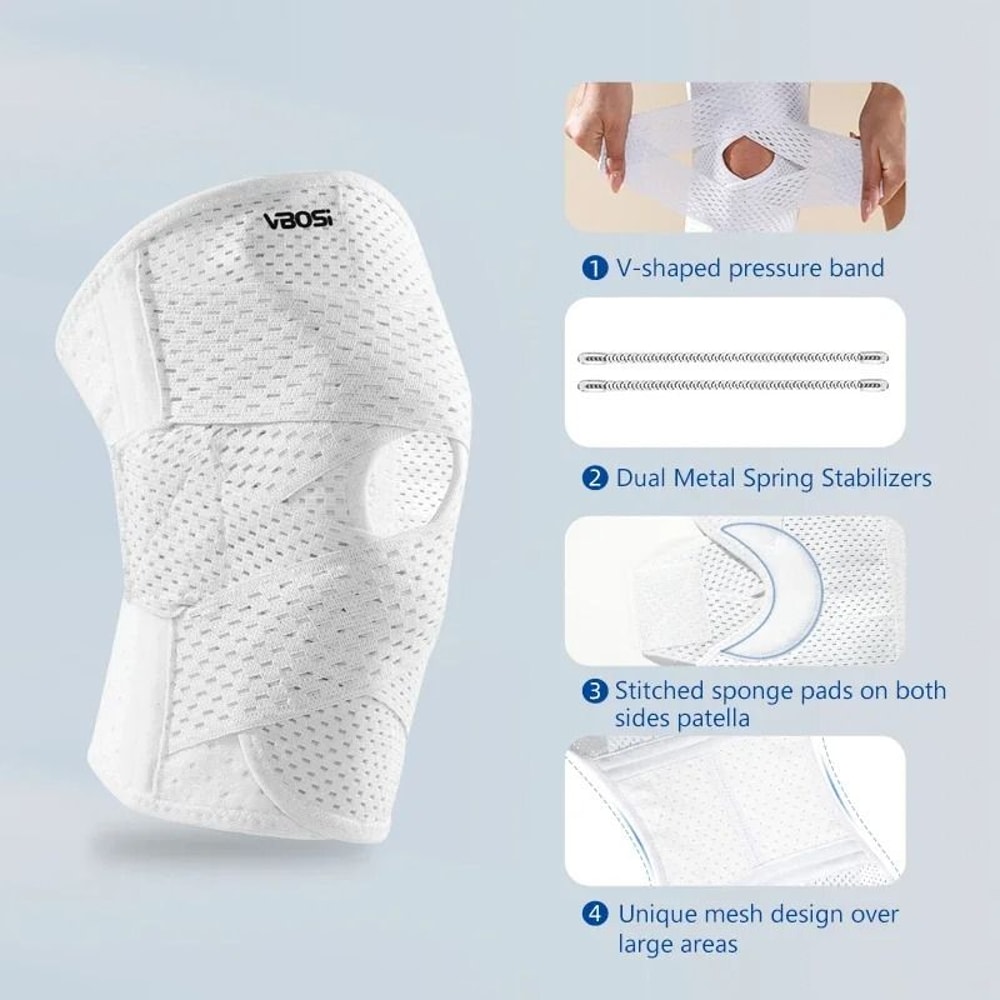 Elite Performance Air Mesh Knee Support With Side Stabilizers 3