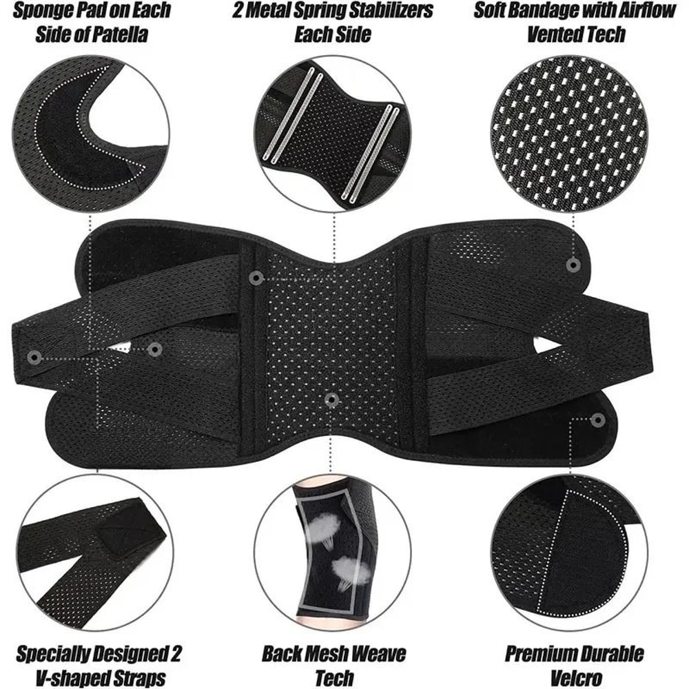 Elite Performance Air Mesh Knee Support With Side Stabilizers 5