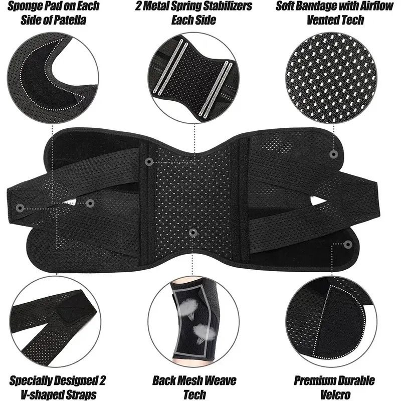 Elite Performance Air Mesh Knee Support With Side Stabilizers 5