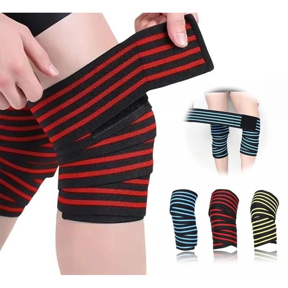 High Tension Competition Grade Weightlifting Knee Wraps 0