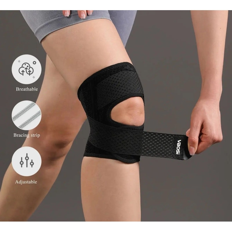 Performance Breathable Elastic Knee Support With Lateral Spring Stays 0
