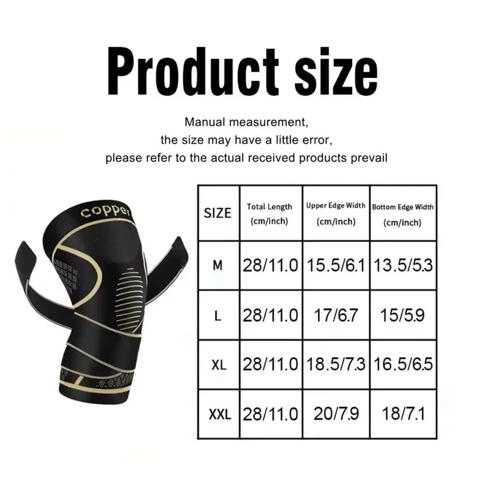Copper Infused High Tension Knee Support With Adjustable Compression Strap 5
