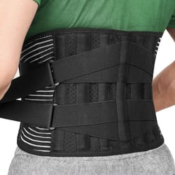 high stability lumbar support and spine alignment belt