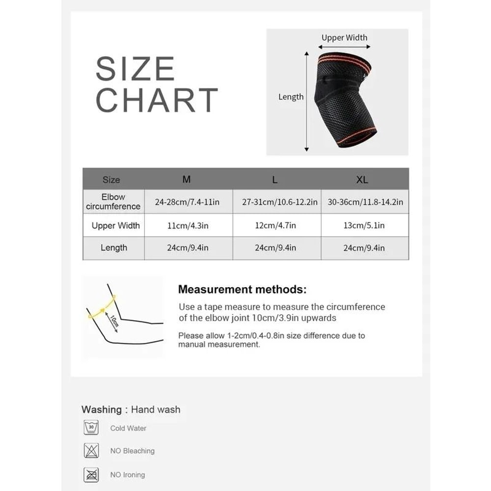 High Performance 3D Knitted Elbow Support With Integrated Gel Protection 4