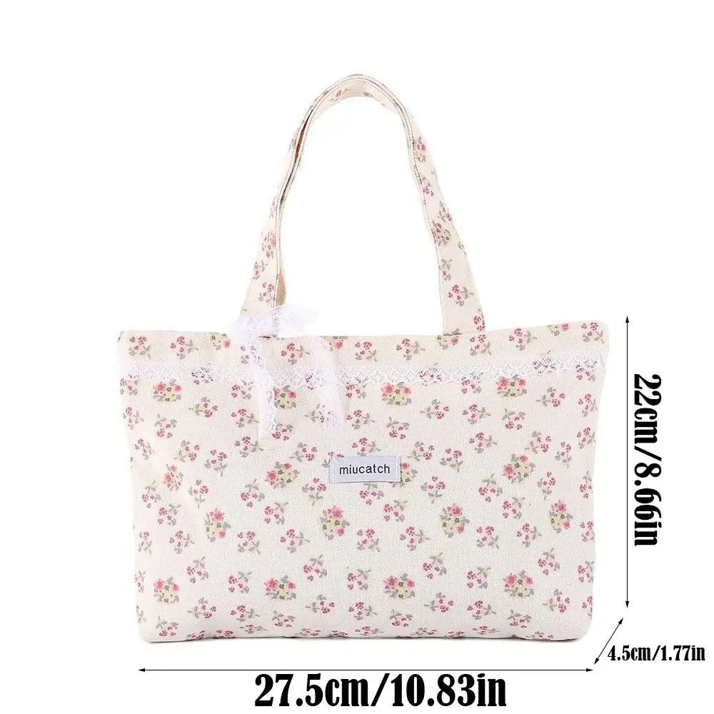 Aesthetic Lace Canvas Handbag 4