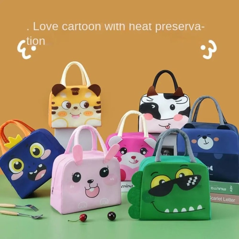 Insulated Cartoon Character Lunch Handbag 0
