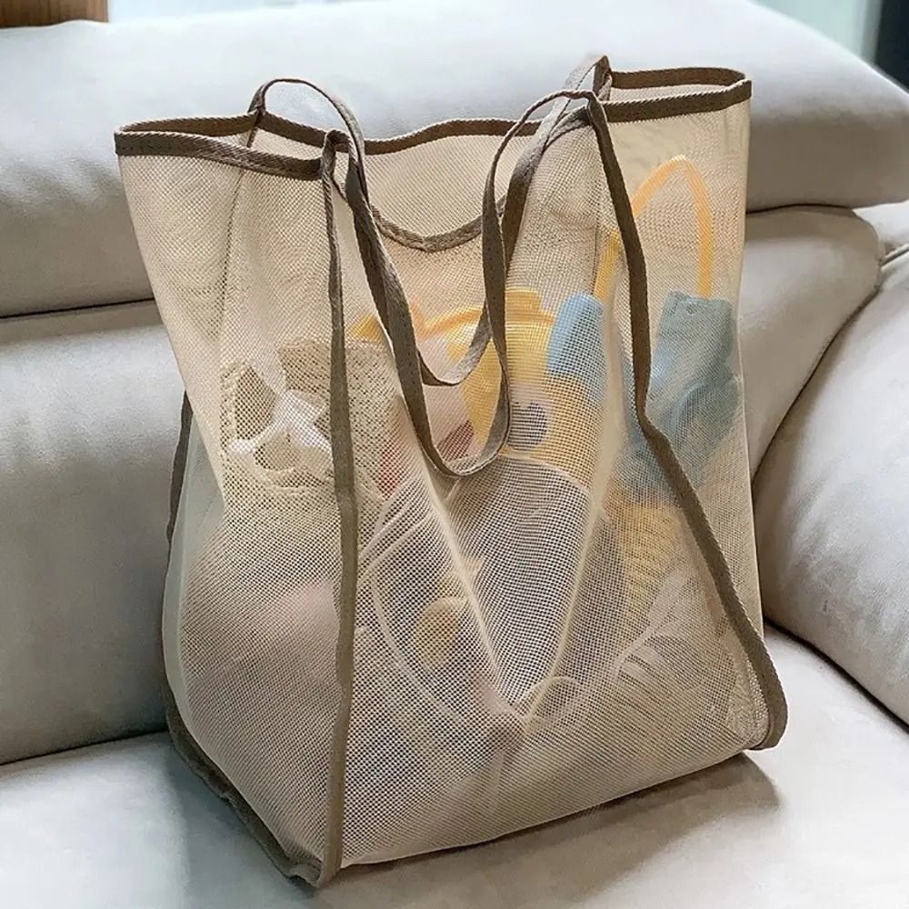 Breathable Mesh Beach And Market Tote 0