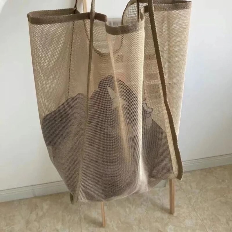 Breathable Mesh Beach And Market Tote 8