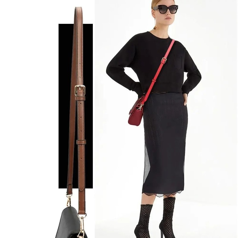 Adjustable Genuine Leather Shoulder Strap 2