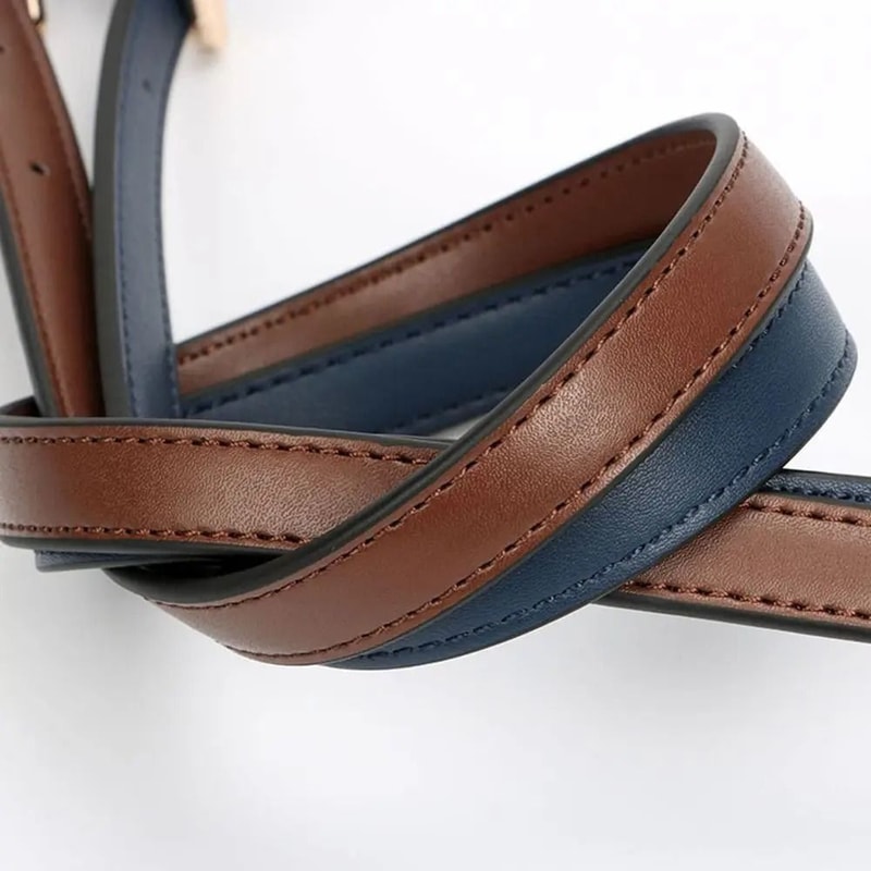 Adjustable Genuine Leather Shoulder Strap 4