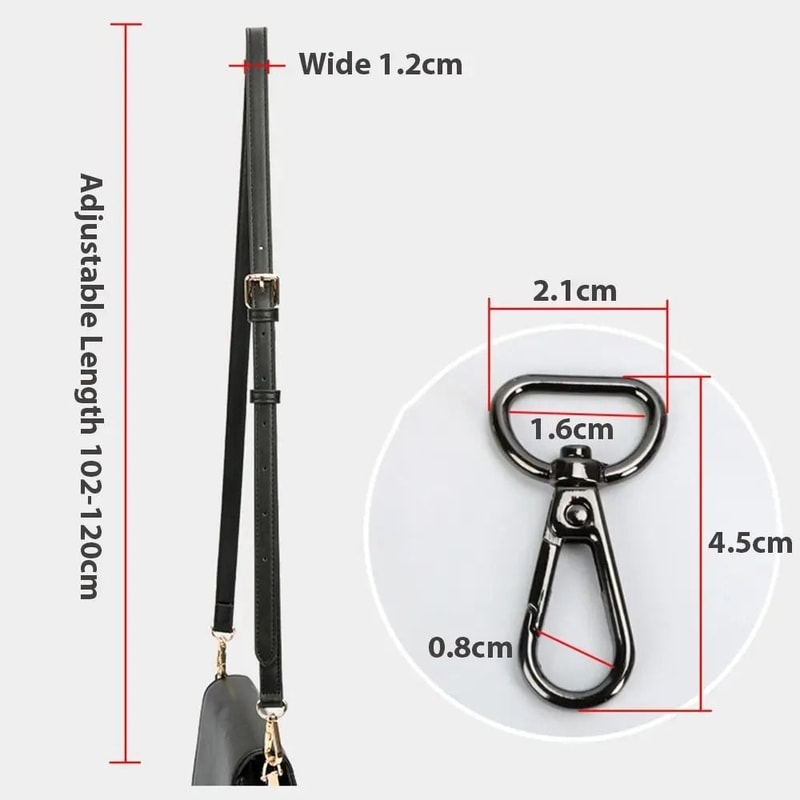 Adjustable Genuine Leather Shoulder Strap 5
