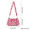 Plush Leopard Print Underarm Handbag 4